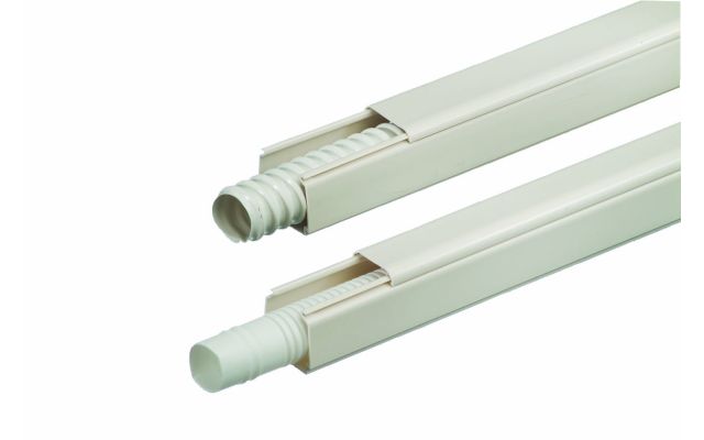Goulotte T03 25x25 mm ivoire PVC rigide 2m