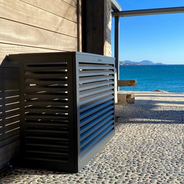 Cache climatisation Aluminium Anthracite – Design moderne – Image 2