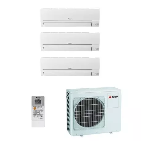 Pack Tri-Split Mitsubishi Essentiel MXZ-3HA50VF3 25+25+25 Blanc R32 – Image 1