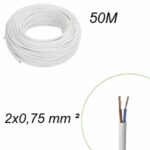 Câble Électrique 2x0,75 mm² Bi-conducteur – Rouleau 50m – Image 2