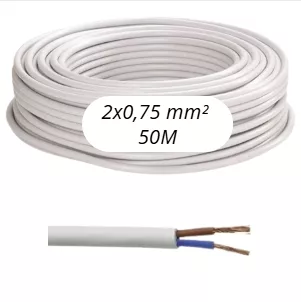 Câble électrique 2x0,75 mm² bi-conducteur – rouleau 50m blindé LiYCY