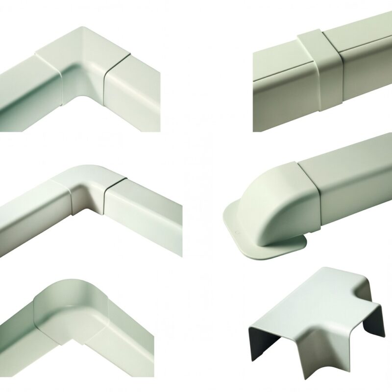 Accessoires goulotte T12 110x75 mm ivoire PVC