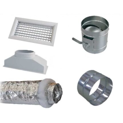 Kit Climneo aéraulique Ø160 mm avec gaine ouate et grille 300x150