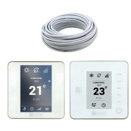 Pack thermostats Bluezero Airzone avec Think Radio blancs, contrôle multizone intelligent pour climatisation gainable
