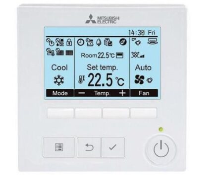 Télécommande filaire Mitsubishi PAR-41MAA Deluxe, contrôle avancé et intuitif pour climatisation gainable