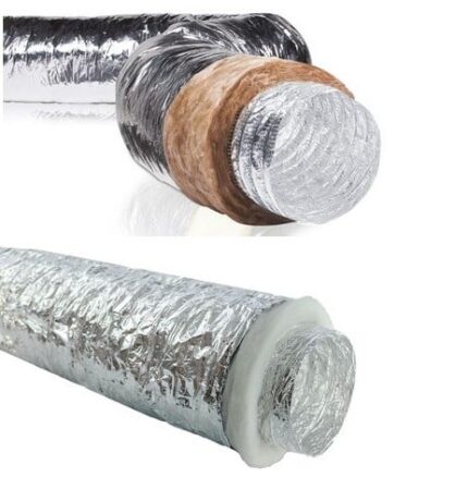 Gaine isolante souple Ø160 Ø200 Ø250 mm en laine 25/50 mm ou ouate