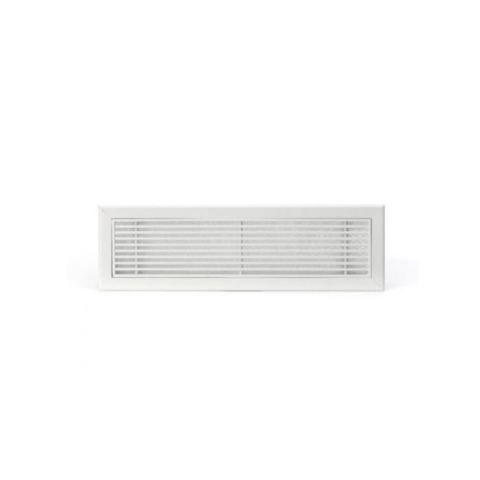 Grille de reprise linéaire murale pour climatisation gainable, design discret et efficace pour reprise d’air