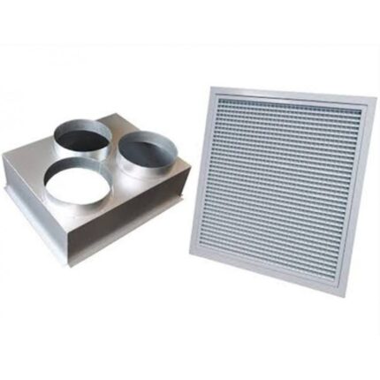 Grille et plénum 500x400 mm piquage arrière ou latéral pour ventilation