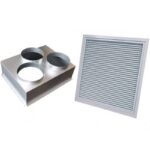 Grille et plénum 600x400 mm piquage arrière ou latéral pour ventilation