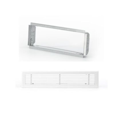 Grille linéaire avec cadre de montage pour climatisation gainable