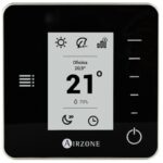 Thermostat Think Airzone Radio blanc ou noir, contrôle intelligent de la climatisation gainable avec design moderne