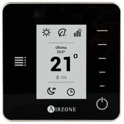 Thermostat Think Airzone Radio blanc ou noir, contrôle intelligent de la climatisation gainable avec design moderne
