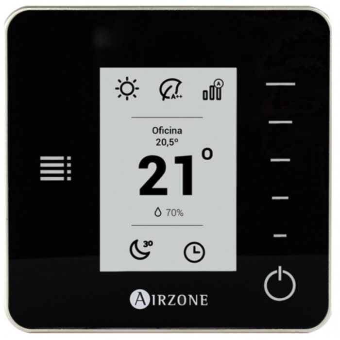 Thermostat Think Airzone Radio blanc ou noir, contrôle intelligent de la climatisation gainable avec design moderne