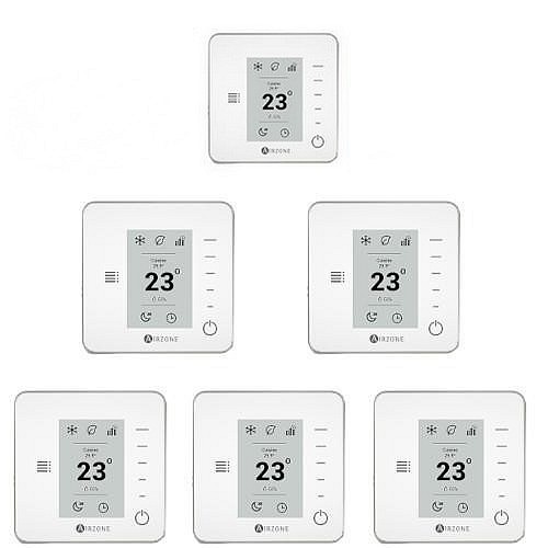 Pack Thermostat THINK Airzone Blanc Radio Pack Thermostat Think Radio Airzone Blanc – IP6 – 2 à 6 zones – Image 1
