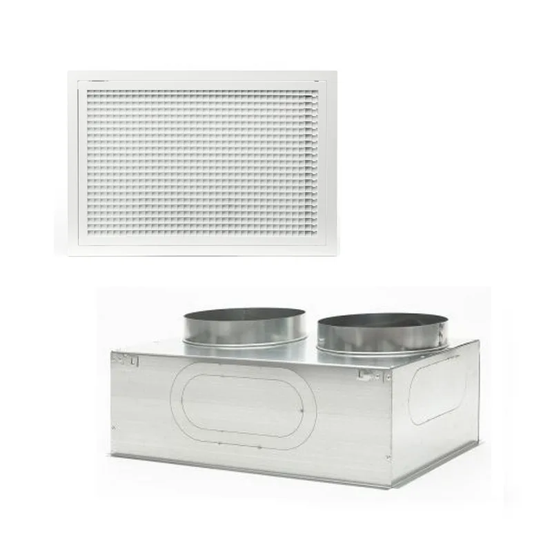 Grille et Plénum 600×400 mm Grille et Plénum 600×400 mm – Piquage Arrière – Image 1